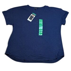 NWT Talbots Navy V-Neck Top sz XL
